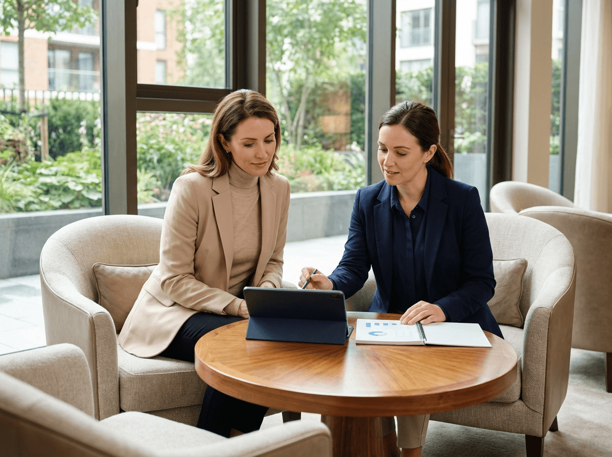 Structured care roadmap on a desk