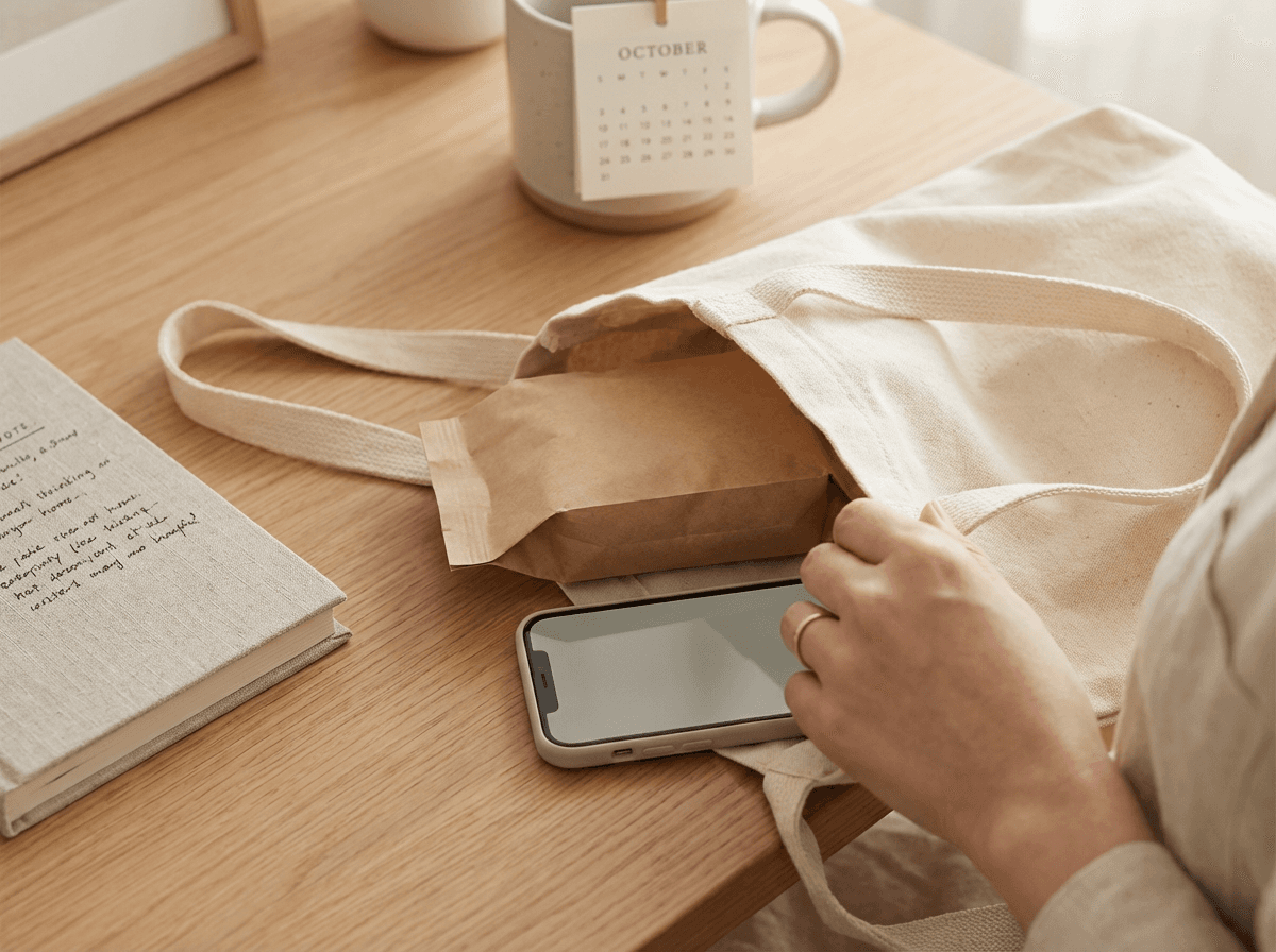 Refill and support materials in a calm home setting