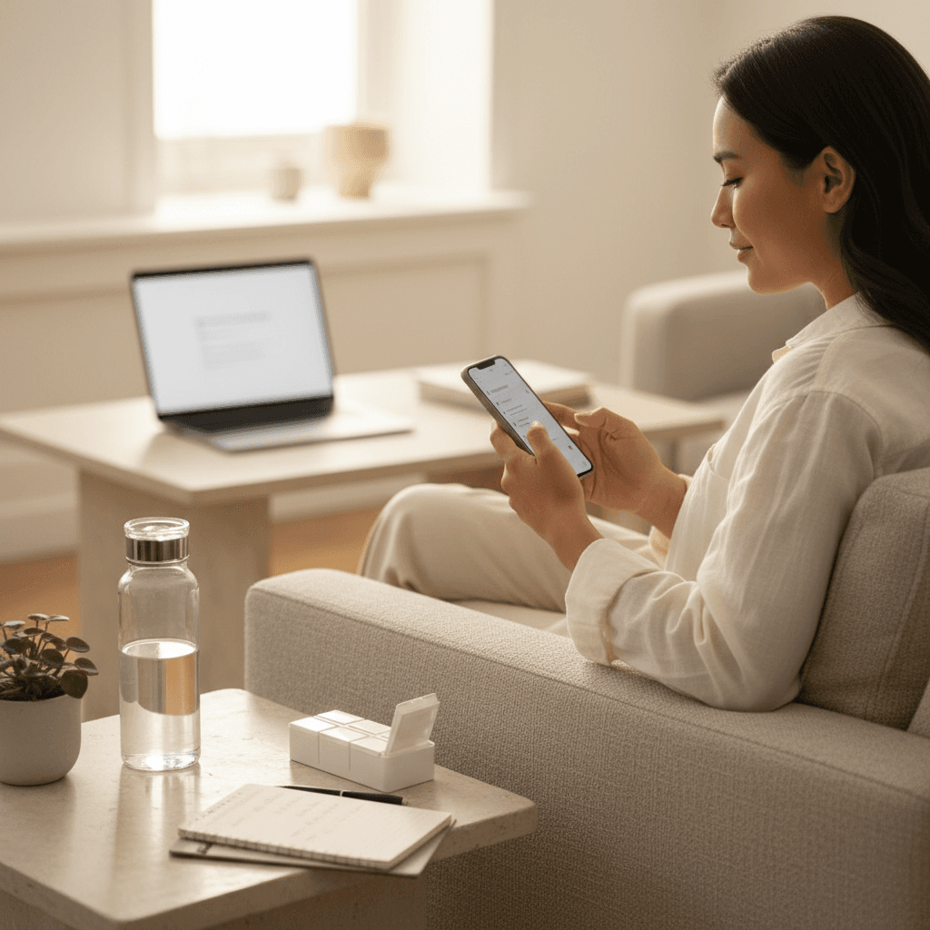 Support materials in a calm home setting