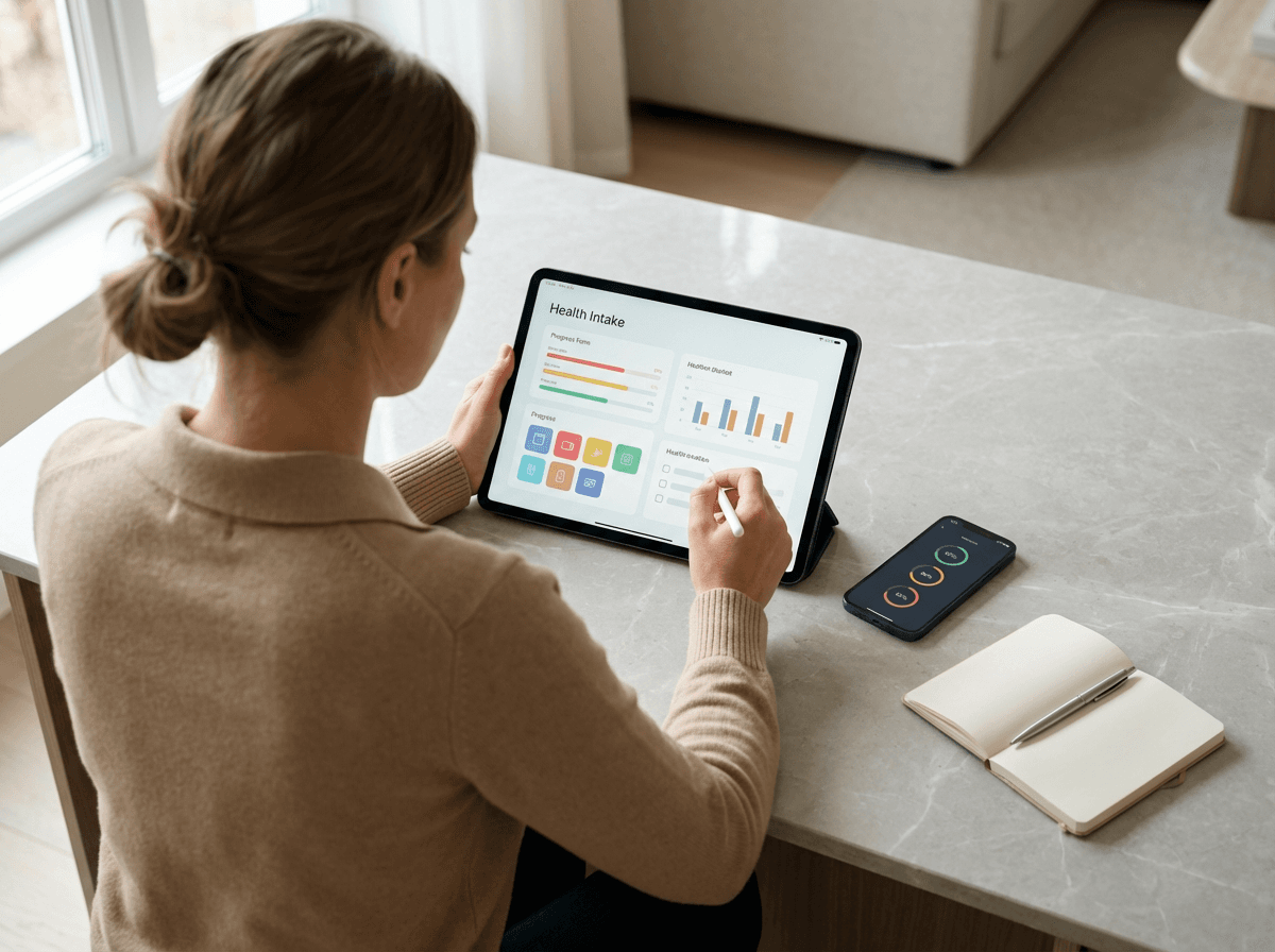 Digital weight-loss assessment on tablet and phone
