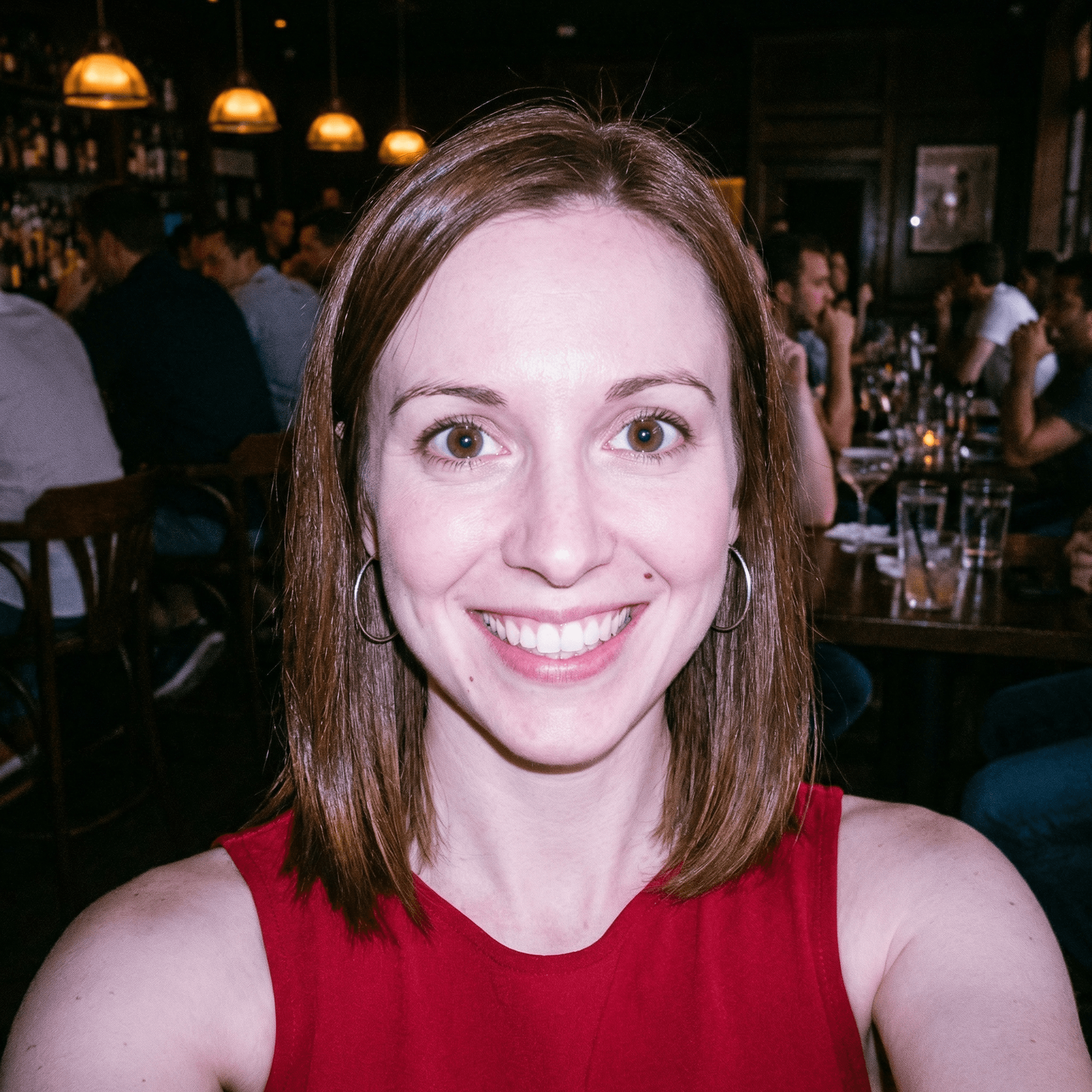 Flash-lit nightlife portrait for review