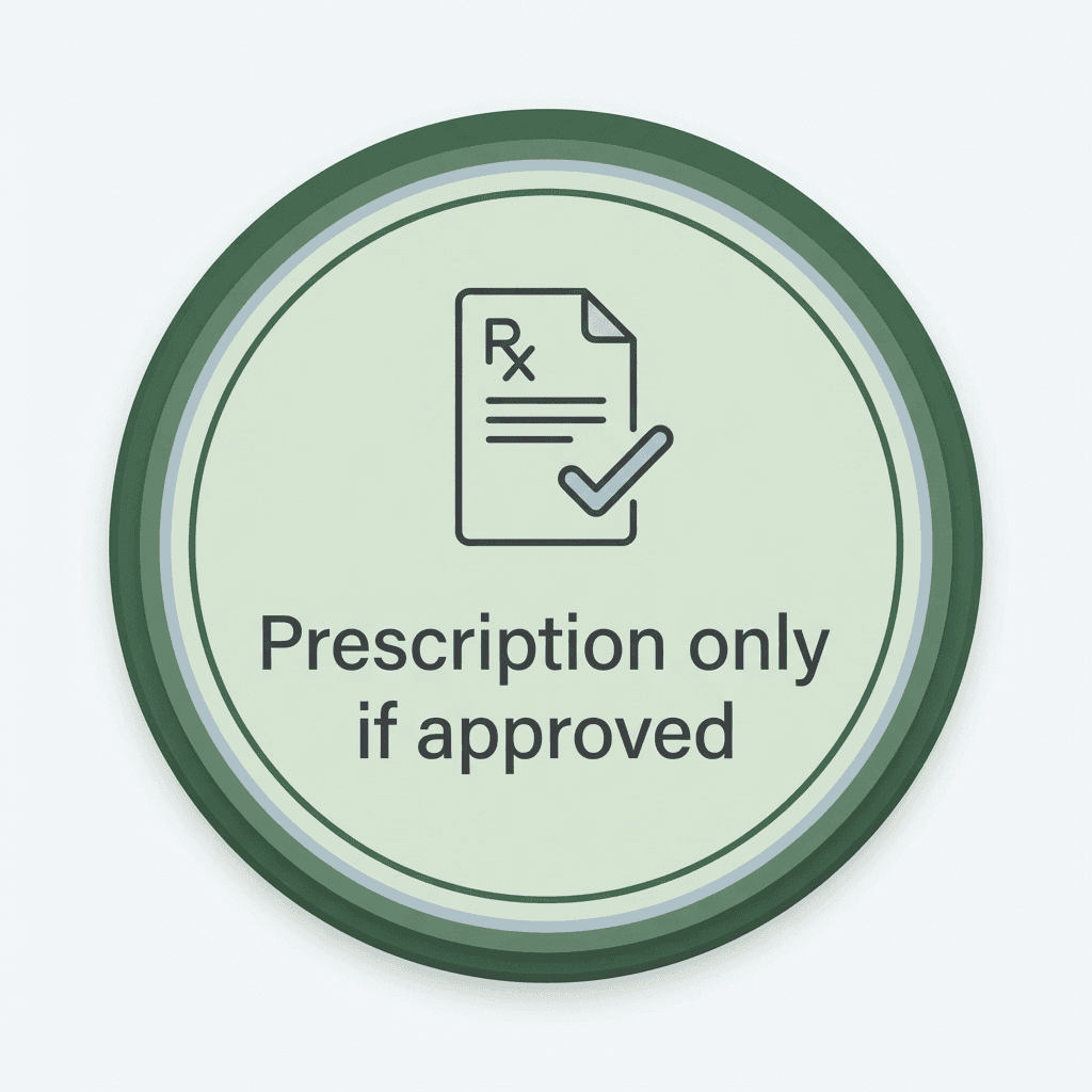 Prescription only if approved trust badge