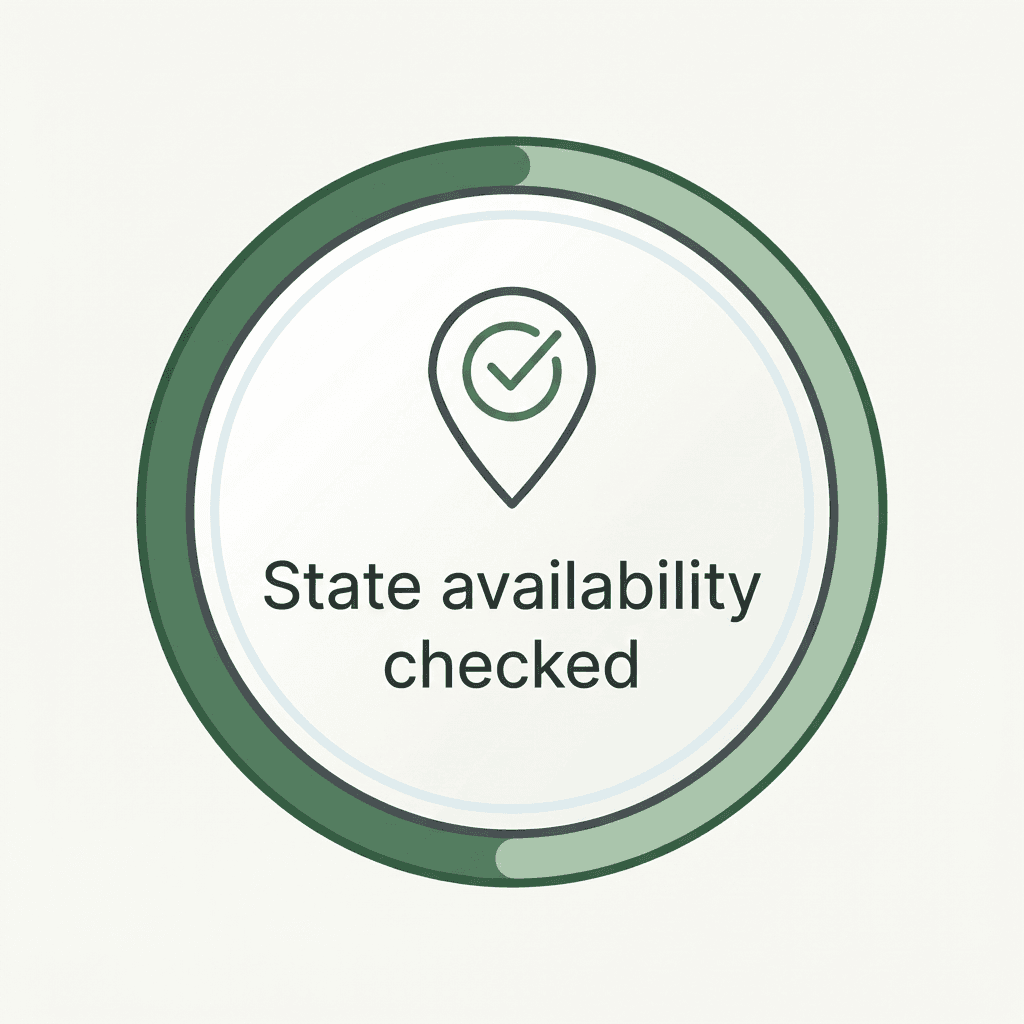 State availability checked trust badge