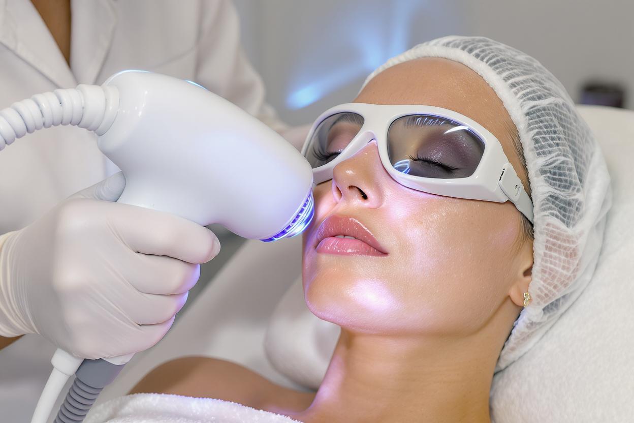IPL photofacial treatment for sun damage and pigmentation correction
